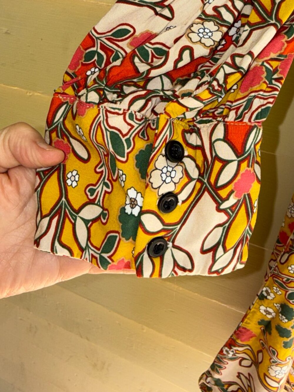 NATURAL LIFE Floral Mini Dress in Cream, Yellow, Orange, Green - Picture 5 of 9